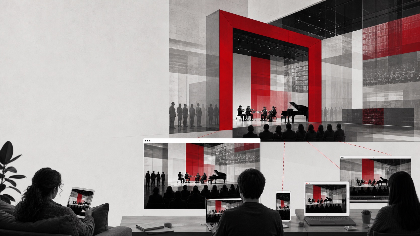 Concerto accessibile da più dispositivi come primo livello di ingresso digitale